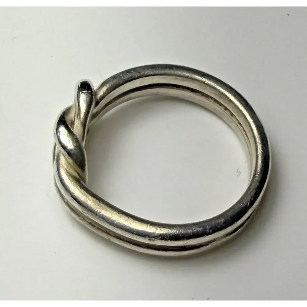 Retired James Avery Eternal Love Knot Sterling Silver 925 Ring Size 5.5 4.7g